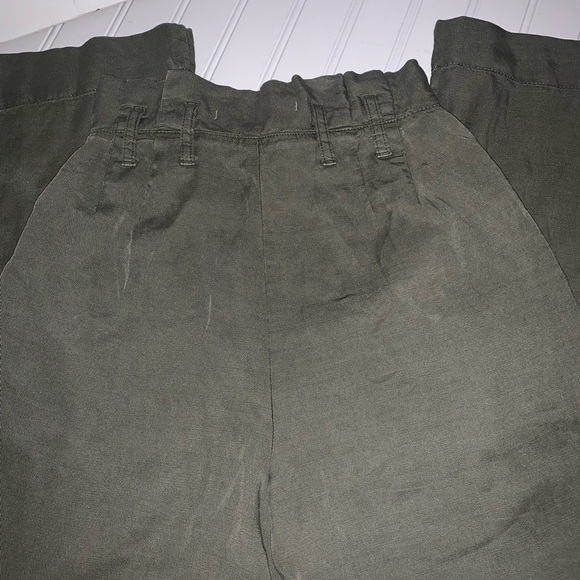 Anthropologie green high rise wide leg pants size 4 - Picture 7 of 7